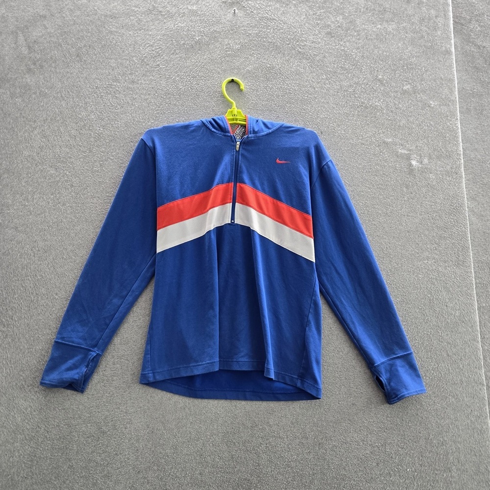 Nike Boys Jacket XL (16-18) Blue Colorblock FIT DRY Activewear Zipper Long